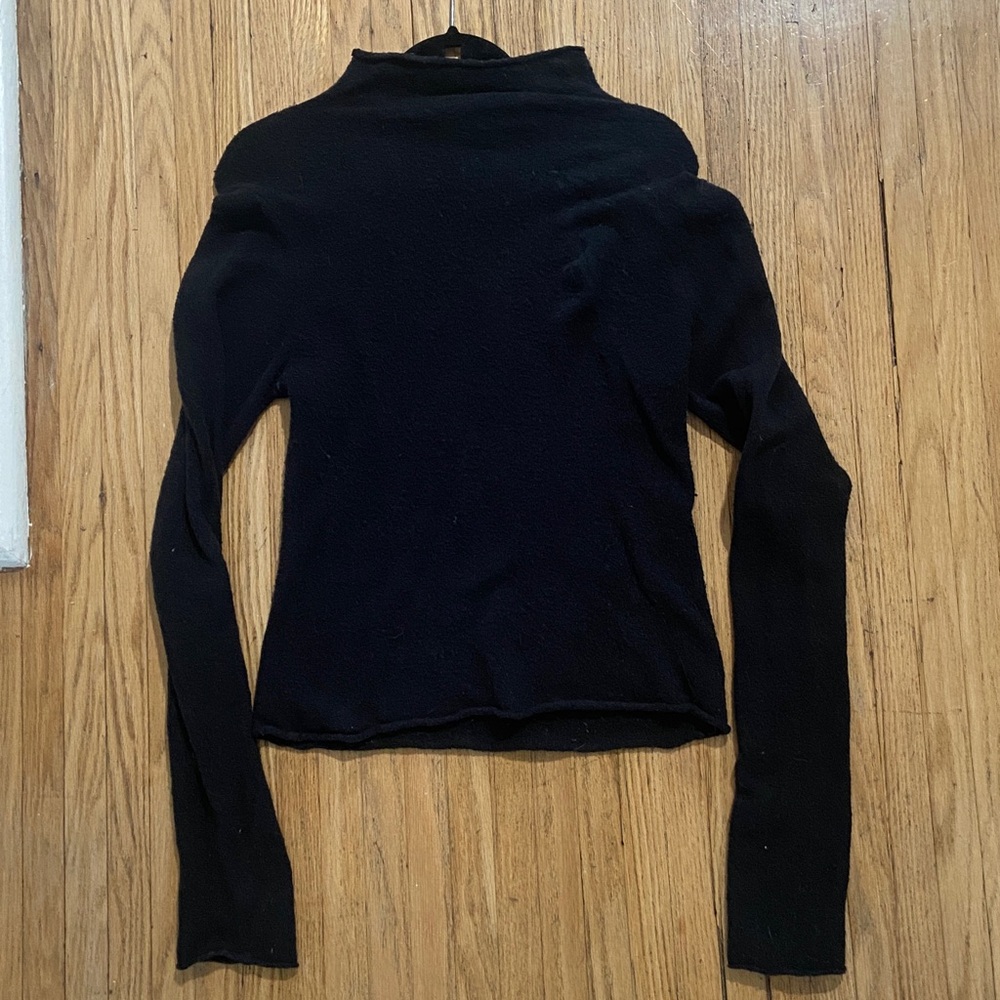 Wilfred Knit Black Women's Mock Neck Top